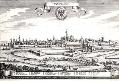 Stadtansicht von Süden, City view from south 1646-48 (Matthäus Merian)